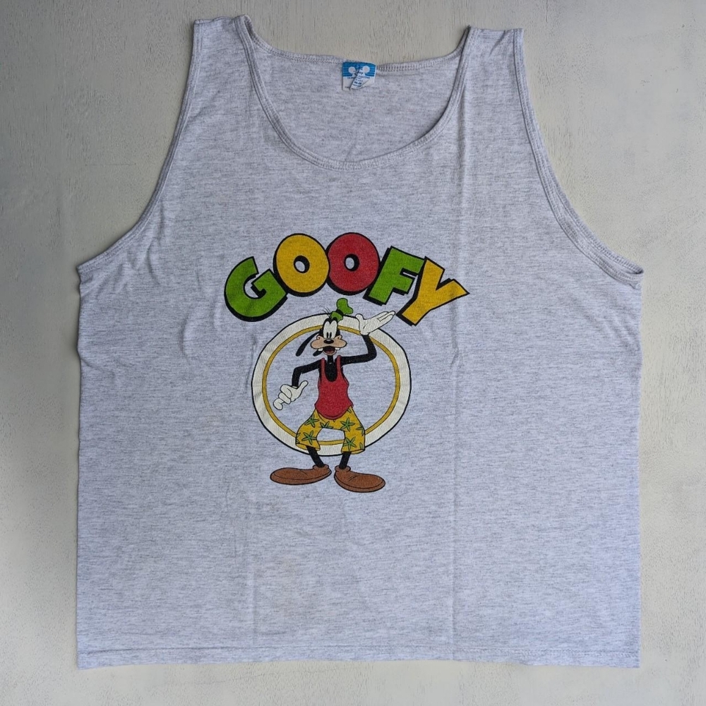 Vintage 90s Disney Goofy sleeveless t shirt Sz XL